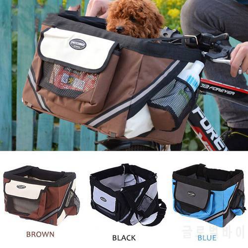 Pet Bicycle Carrier Bag Pouch Removable Basket Transportin for Cats Dogs Puppy Bike Seat Basket Backpack Pet Travel Products