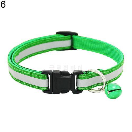 Night Glow necklace Adjustable Pet Cat Dog Puppy Reflective Collar Safety Buckle Bell Neck Strap LED small cats Collar