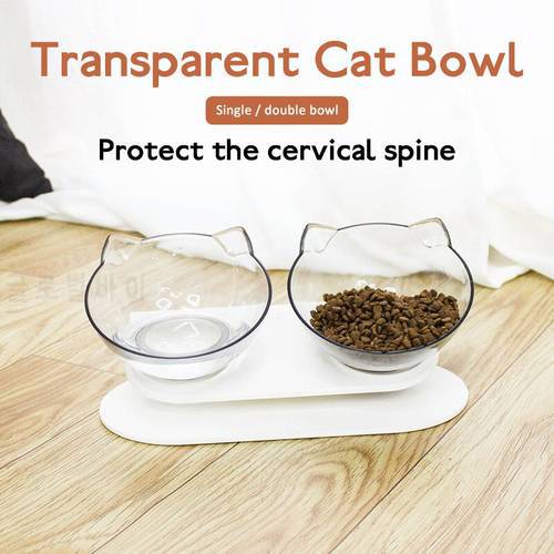 Non-slip Double Cat Bowl Dog Bowl With Raised Stand Pet Supplies Basin Bowl Rack Dog Bowl Dog Food Basin Oblique Mouth Spine