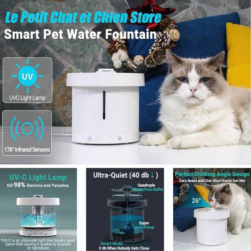Pet automatic Water dispenser circulating Living water dog supplies Sterilization non-leakage drinking fountain pet supplies