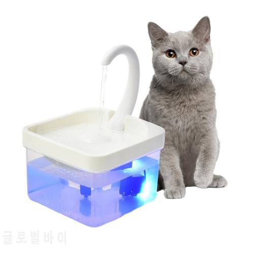 Swan Neck Pet Water Dispenser Automatic Circulating Cat Drinking Fountain LED Light Automatically Power Off When Lack Of Water