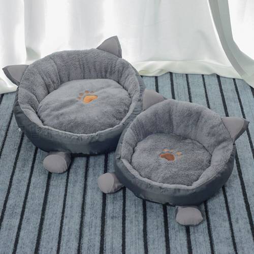 Pet House Cat Mat Small Dog House Four Seasons General Round Plush Warm Cat Bed Cushion Mat Sofa For Pets Supplies
