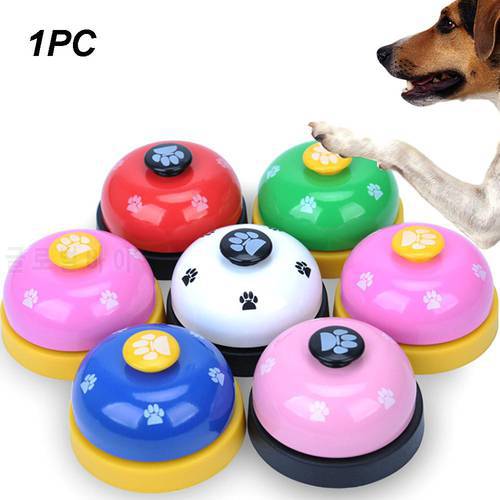 Funny Pet Training Bell Dog Toy Cute Footprint Ring Small Puppy Training Call Bell Dinner Trainer Bell