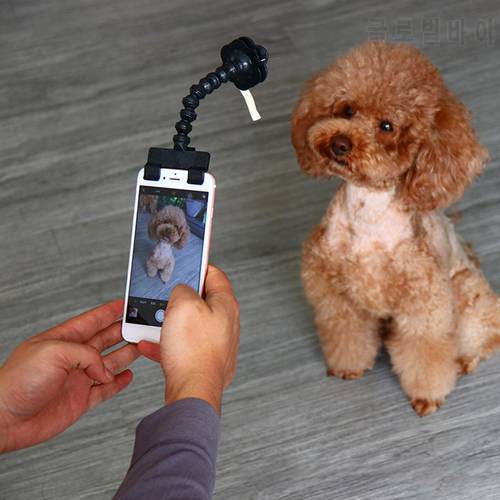 Pet Selfie Stick Dog Cat Smartphone Selfie Stick Puppy Selfie Stick Rod Dog Cat Photo Shooting Toys Mobile Phone Clip Pet Supply
