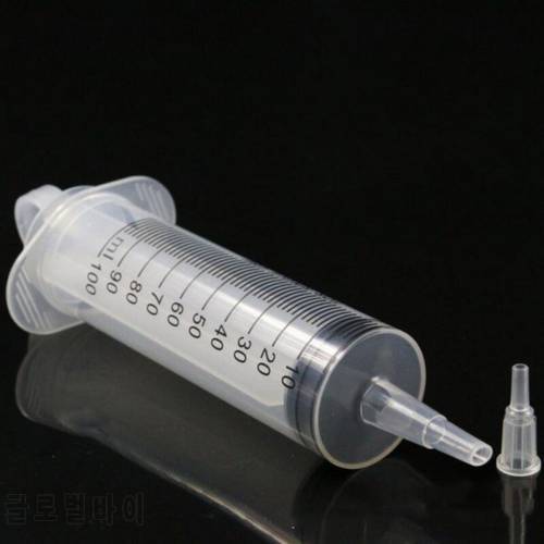 100ml / 150ml Reusable Liquid Plus Water Plastic Needle Tube Injection Syringe Large-capacity Syringe Enema Pet Supplies Home