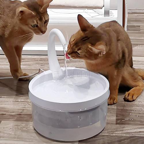 2L Pet Water Fountain Swan Neck Automatic Fountain Cat Feeder Water Dispenser Drinker For Cats Dogs Accessory 2021 New