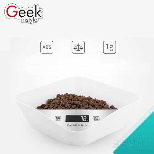 Geekinstyle intelligent Weighing ABS material Pet Dog Bowls Puppy Cats Food Feeder Pets Supplies Non-slip Feeding Dishes