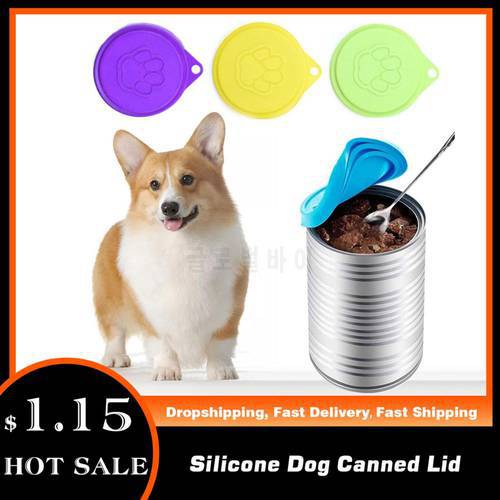 6pcs Portable Silicone Dog Cat Canned Lid Pet Food Cover Storage Fresh-keeping Lids Reusable Cover Lid Health Pet Daily Supplies