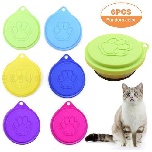 Pet Food Can Covers BPA-Free Reusable Can Lids For Most Dog And Cat Food Cans 6PCS Can Lid