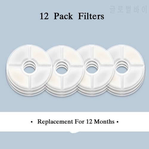 Cat Water Fountain Filter Stainless Steel Top,12 Carbon Filters Pack, Cat Fountain Pet Water Fountain Activated Carbon Filter