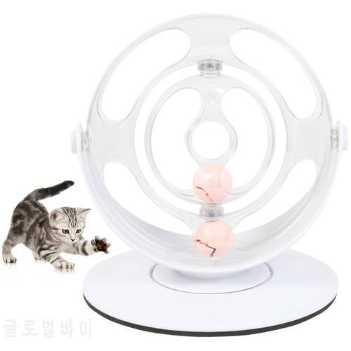 Funny Cat Pet Toy Cat Toys Intelligence 360° Rotation Interactive Space Spinning Cat Toy Balls Interactive Toy for IQ Traning