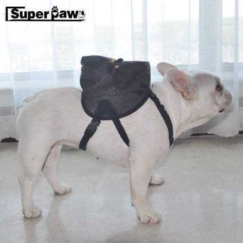 Fashion Pet Dog PU Leather backpack Harness Bag Adjustable Bags For Puppy Small Medium Dogs Schnauzer French Bulldog Pug ZLB01