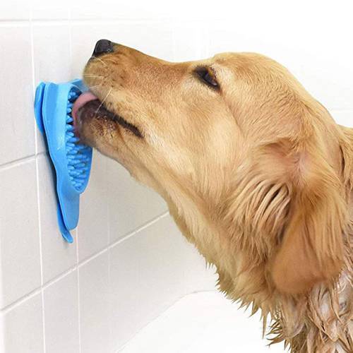 Slow Feeder Dog Bath Buddy Silicone Cat Dog Bowl Mat Dog Lick Pad Pet Bath Suction Cup Bowls Pet Grooming Bathing Transfer Plate