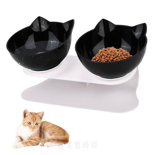 Protection Cervical Cat Bowl Dog Bowl With Raised Stand Durable Double Bowls Pet Supplies Non-slip Pet Food Water Feeder