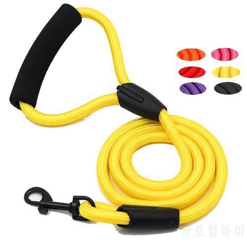 1Pcs S/M/L/XL Traction Rope Dog Leash Nylon Portable Pet Supplies for Running Walk Train Multicolors Durable