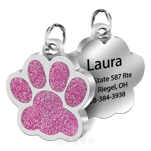 Customized Pet ID Tags Engraved Pet Name Number Address Cat Dog Collar Pet Pendant Puppy Cat Necklace Charm Collar Accessories