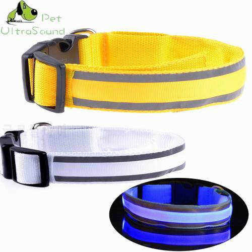 Reflective Dog LED Flashing Collar Pet Cat Luminous Collars Glowing Necklace Outdoor Anti-lost Night Safety For Dog Walking