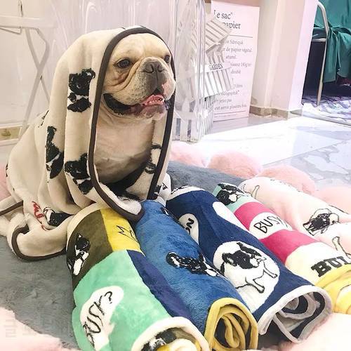 Winter Warm Dog Cat Super Soft Blanket Bed for Small Medium Large Dogs Puppy Cushion Mat French Bulldog Pug Dropshipping HZB01