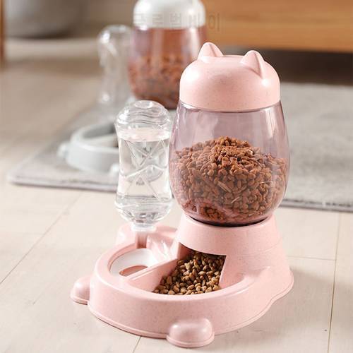 2.2L Pet Cat Dispenser Bowl for Cat Automatic Feeder Dog Water Bottle Food Water Pet Feeding Bowl Drinking Feeder Device