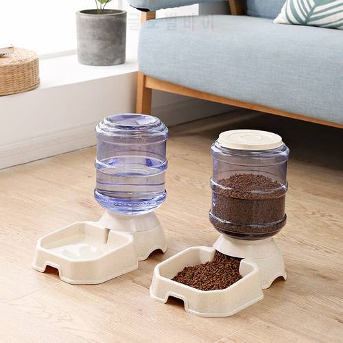 3.8L Gravity Dog Water Dispenser Automatic Cat Feeder Drinker Dog Water Bottle Food Water Dispenser Pet Feeding Bowl for Cat Dog