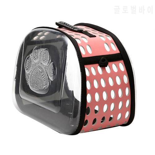 Fashion Dogs Portable Foldable Breathable Light Transparent Handbag Carrier Shoulder Pet Travel Bag