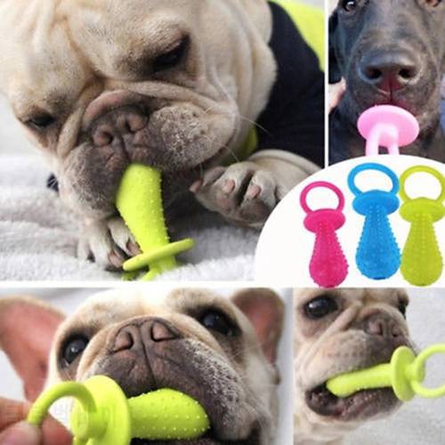 Safe Chewing Bell Rubber Pacifier Dog sSupplies Toys Bite-resistant Clean Teeth Puppy Toys Pet Toys Interactive Products