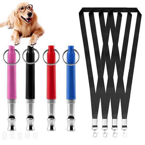 Ultrasonic Dog Training Whistles with Lanyard Adjustable Frequencies Dog Whistle for Stop Barking Recall Training