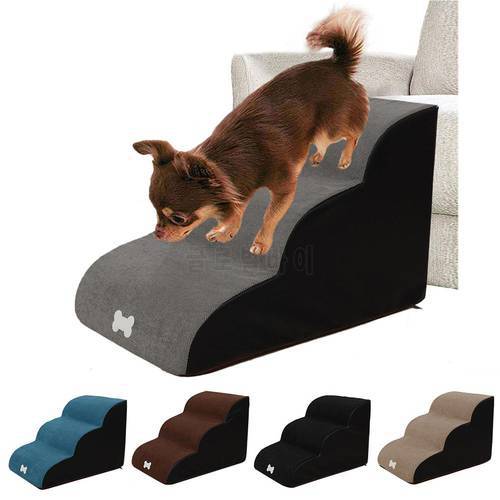 Cat Dog Stairs Pet 3 Steps Stairs For Small Dog Cat Dog House Pet Ramp Ladder Anti-slip Removable Dogs Bed Stairs Pet Supplies