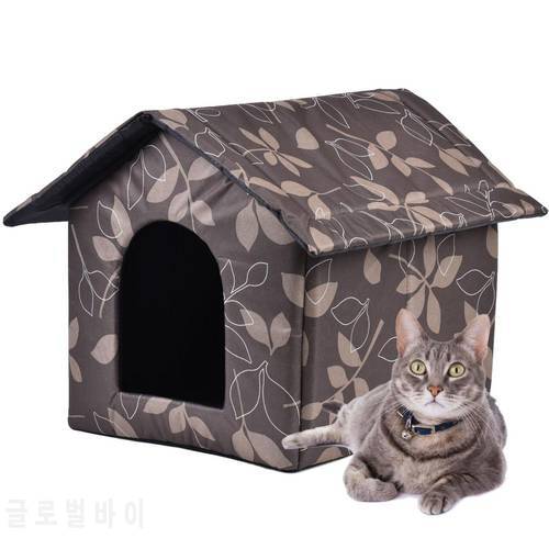 Outdoor Pet House Pet Products Warm Waterproof Outdoor Kitty House Dog Shelter Removable And Washable Foldable Stray Cat Cave