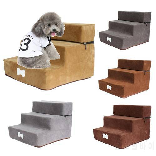 Pet Stair Step Flannel Dog Detachable Three-Story Staircase Assembly Removable Wash Stairs Ladder Dog Stair