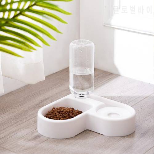 Automatic Pet Feeder Bowl with Water Dispenser Double Dog Drinking Feeder Bowl Cat Dish Bowls for Pet Food Supplies