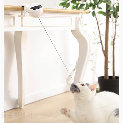 New Electric Cat Toy Funny Cat Teaser Ball Toy Automatic Lifting Spring Rod Yo-Yo Lifting Ball Interactive Puzzle Smart Pet Toys