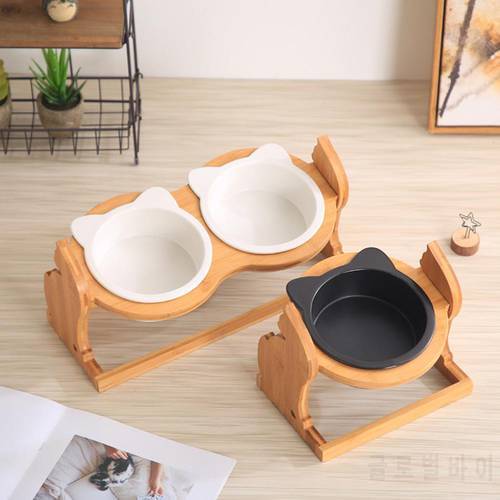 Studyset Pet Feeding Bowl with Height Adjustable Holder for Cats Dogs Supplies