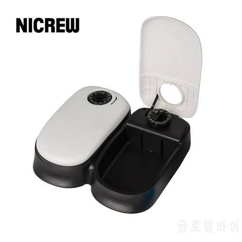 NICREW Pet Timing Automatic Feeder for Cat Dog Dry Food Dispenser Feeding Dish Bowl Dogs Cats Bowl Easy Convenient Pet Supplies