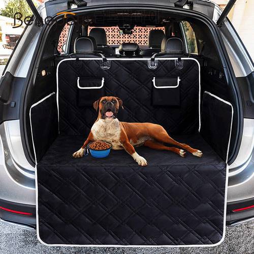 Benepaw Anti-scratch Pet Cargo Liner Mat For SUV Waterproof 2 Large Storage Pockets Nonslip Car Dog Seat Cover Machine Washable
