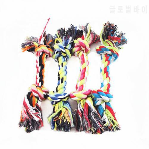 1 pcs Pets dogs pet supplies Pet Dog Puppy Cotton Chew Knot Toy Durable Braided Bone Rope 20CM Funny Tool (Random Color )