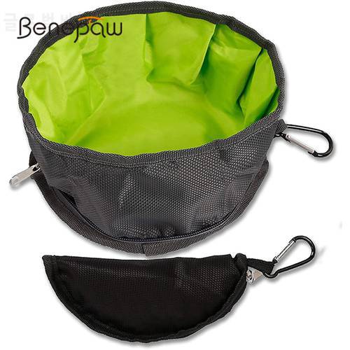 Benepaw Large Capacity Collapsible Dog Bowls Portable Lightweight Durable Waterproof Pet Water Food Bowl For Travel Feeding 1.1L