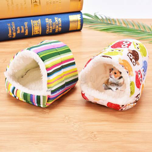 Colorful Pet Hamster Cage Nest Warm Plush Hamster House Small Pet Nest House Mini Hamster Supplies Pet House