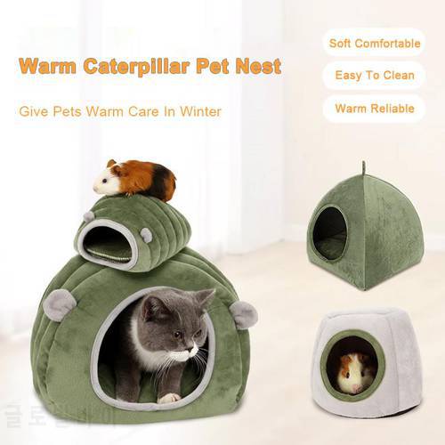 Cat Bed House Dog Pet Cama Perro Para Chien Panier House Beds For Small Dogs Foldable Cute Tent Hamster Sleeping Mat Cave Nest