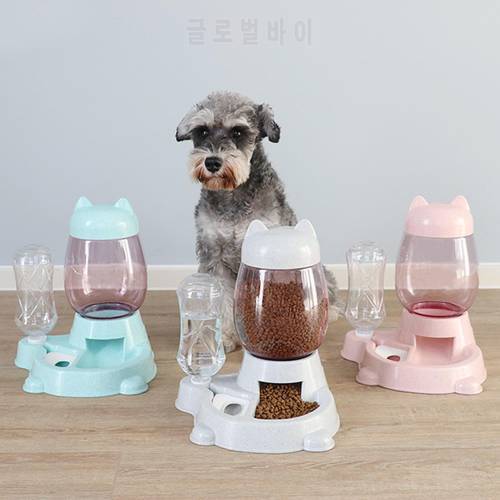 Pet Feeder Pet Bowls Water Feeder Cat Puppy Feeder Pet Automatic Drinking Fountain DualUse Food Bowl Water Bottle Dog Cat Feeder