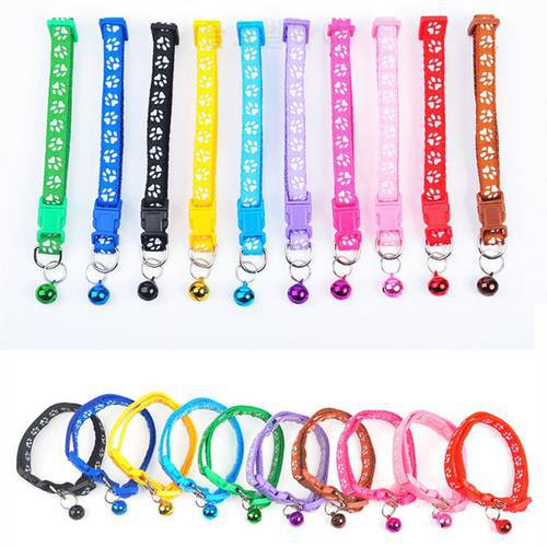 Dog Cat Collar With Bell Adjustable Buckle Collar Cat Pet Supplies Cat Accessories Collar Small Dog Chihuahua Joy Pet Supplies
