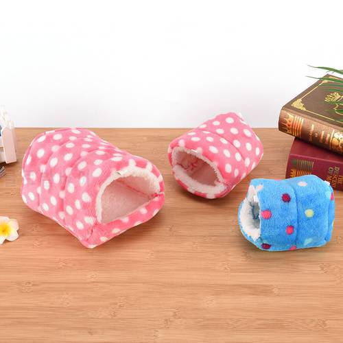 2Pcs Hamster House Cage Accessories Mini Animals Hamster Bed Cotton Pet Nest Pig/Cat/Dog Chinchillas Squirrel Bed Nest