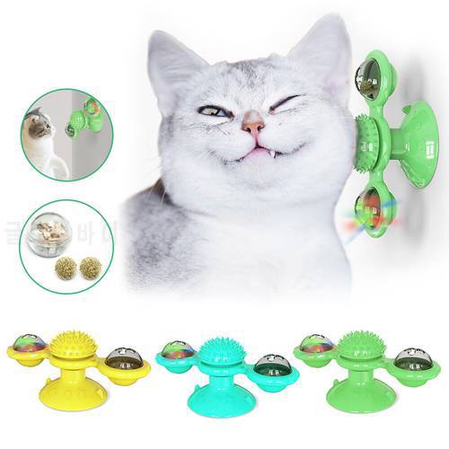Pet Toys For Cats Interactive Training Turntable Windmill Intelligence Amusement Toys For Cat Kitten Play Game Cat Supplies 15
