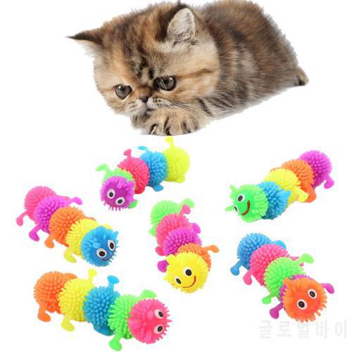 Silicone for Caterpillar Toys Pet Puppy Kitten Toy Funny for Cat Chew Toys Pet Interactive for Play for Pets Dog for Cat