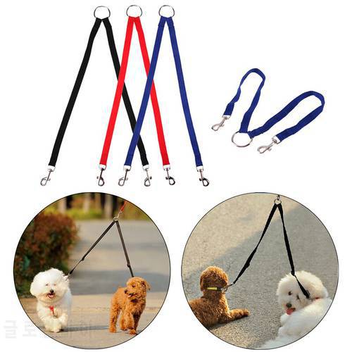 Nylon Walking Dog Double Leashes Puppy Dog 2 Way Collar Leash Couple Pet Lead Rope Belt For Small Dog Accessories