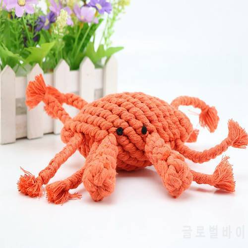 Pet Dog Puppy Cotton Chew Toys Crab Dog Toy Cute Bite-Resistant Dog Chew Rope Toy cTeething Pet Molar Toy Toy For Dogs