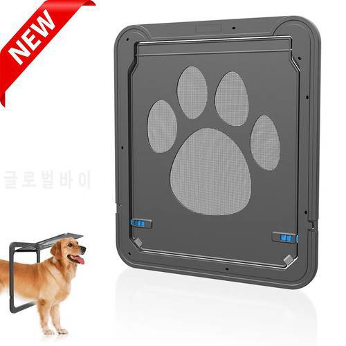 Dog Cat Flap Door with Security Lock Flap Door for Dog Cats Kitten ABS Plastic Small Large Pet Gate Doghole Cats Dogs Flap Doors