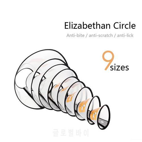Transparent Dog Elizabethan Collar Smart Cone Medical Wound Healing Anti-Bite Collar for Cats Neck Protective Pet Accessories