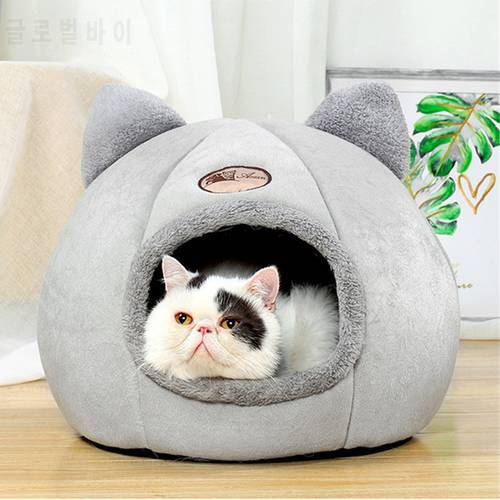 Pet Cat Bed House Tent Cozy Deep Sleep Comfort In Winter Cave Beds Little Mat Basket Products Indoor cama gato