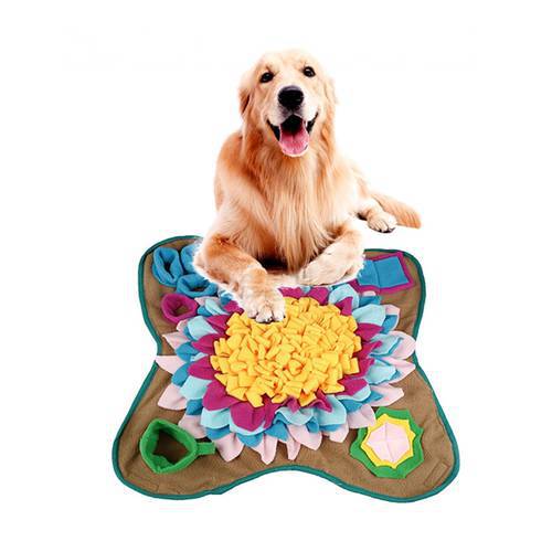 50x50cm Pet Dog Snuffle Mat Nose Smell Training Sniffing Pad Slow Feeding Bowl Food Dispenser Carpet Non-Slip Puzzle Toy